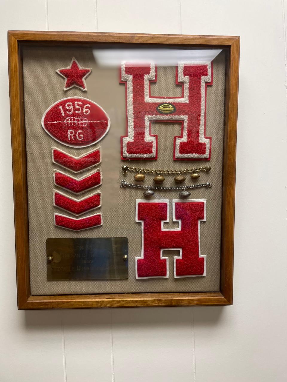 Letters and other awards from Halls High School will be prominently on display.