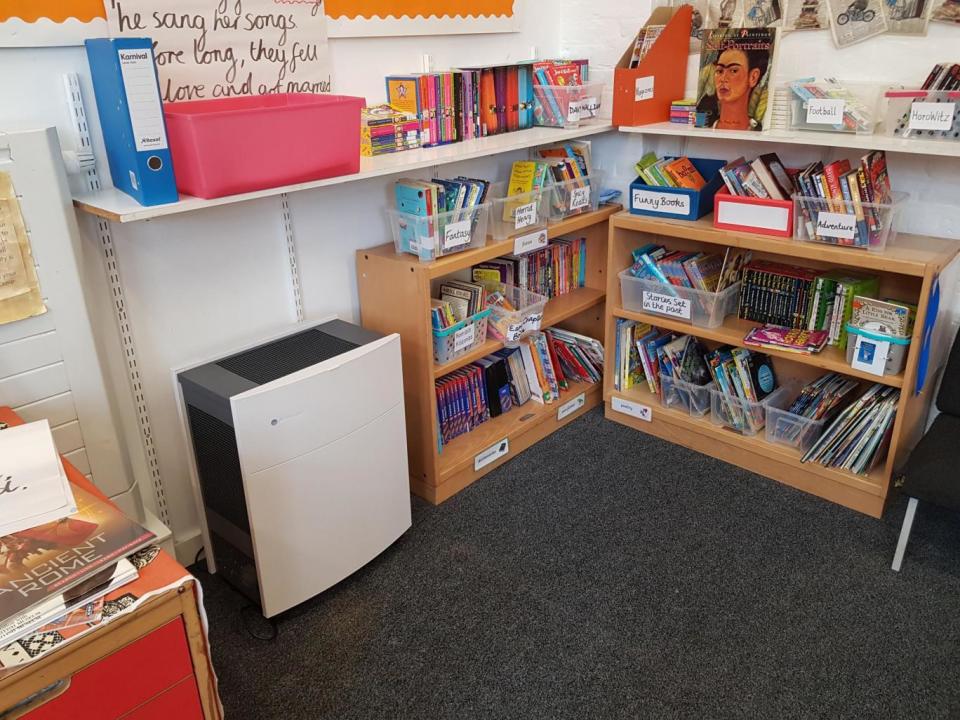 Air purifiers were installed in the school to tackle the heavy levels of pollution