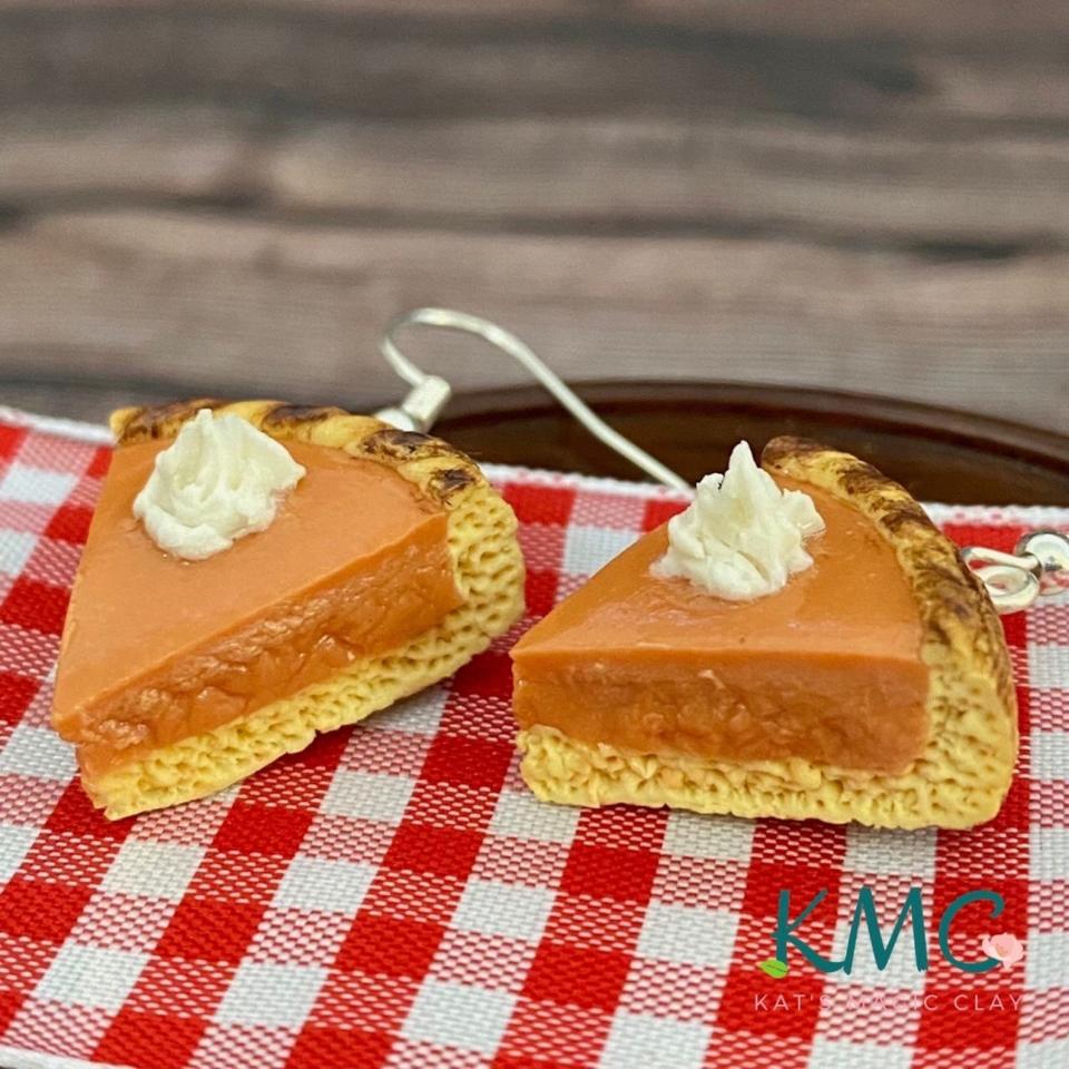 <p><a href="https://go.redirectingat.com?id=74968X1596630&url=https%3A%2F%2Fwww.etsy.com%2Flisting%2F1087679106%2Fpumpkin-pie-dangle-earrings&sref=https%3A%2F%2Fwww.thepioneerwoman.com%2Ffashion-style%2Fg41915916%2Fthanksgiving-earrings%2F" rel="nofollow noopener" target="_blank" data-ylk="slk:Shop Now;elm:context_link;itc:0;sec:content-canvas" class="link ">Shop Now</a></p><p>Pumpkin Pie Dangle Earrings</p><p>$12.00</p><p>etsy.com</p><span class="copyright">Etsy</span>