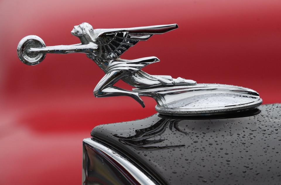 A classic Packard hood ornament gleams on Friday at the 50th annual fall Turkey Run at Daytona International Speedway. The event runs through Sunday in Daytona Beach.