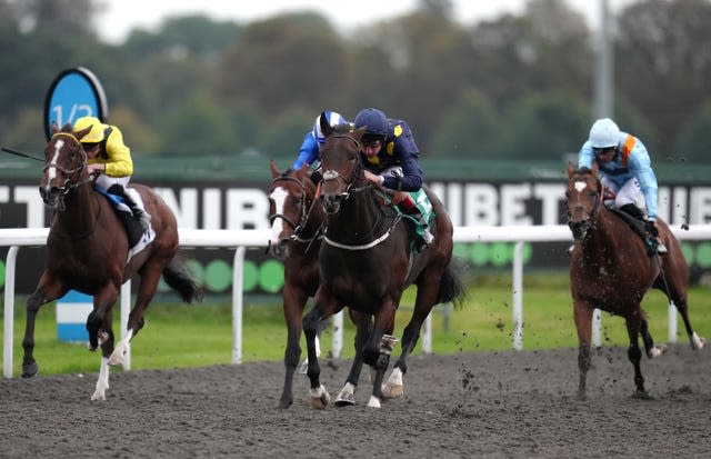 The incident took place at Kempton's all-weather track