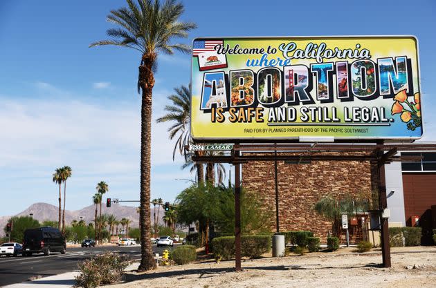 A Planned Parenthood billboard in Rancho Mirage, California, boasts, 