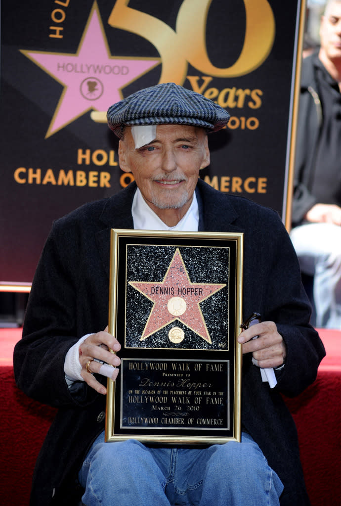 Dennis Hopper Obit Gallery 2010 Walk of Fame Star Ceremony