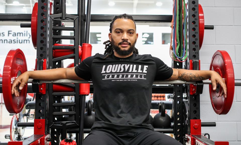 Eli Foy, 32, isn't just an important cog in Louisville's basketball program. Coach Pat Kelsey likes to say, "He is the program."