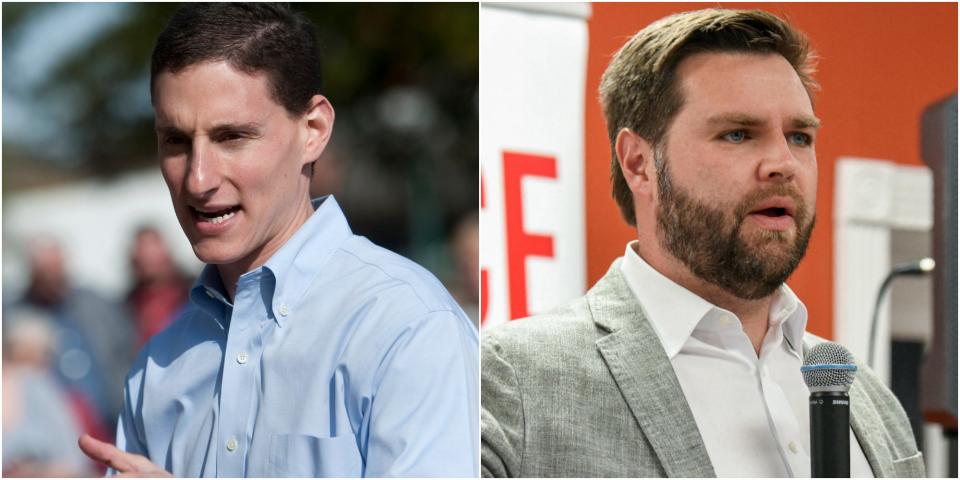 Josh Mandel (L) and JD Vance (R)