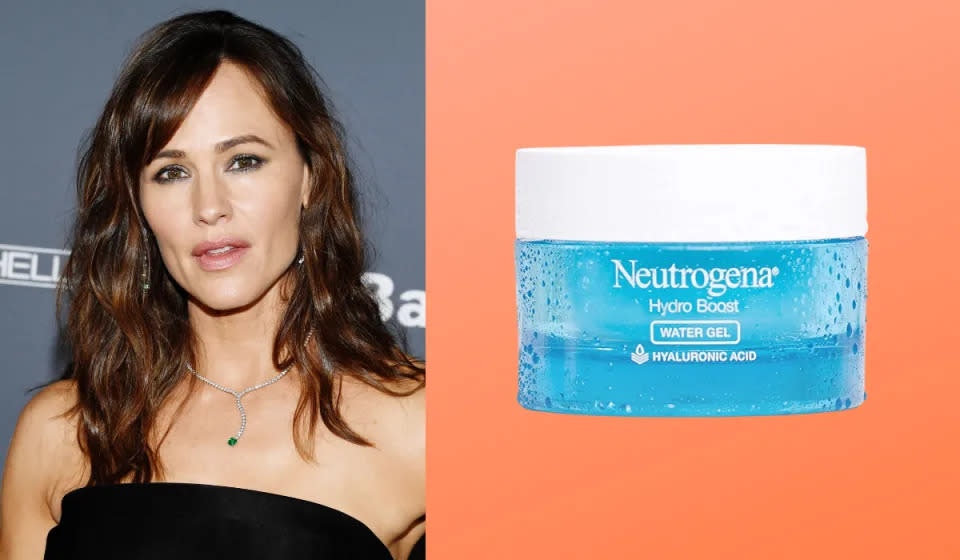 Jennifer Garner dice que el hidratante Hydro Boost es su producto favorito de Neutrogena. (Getty/Amazon)
