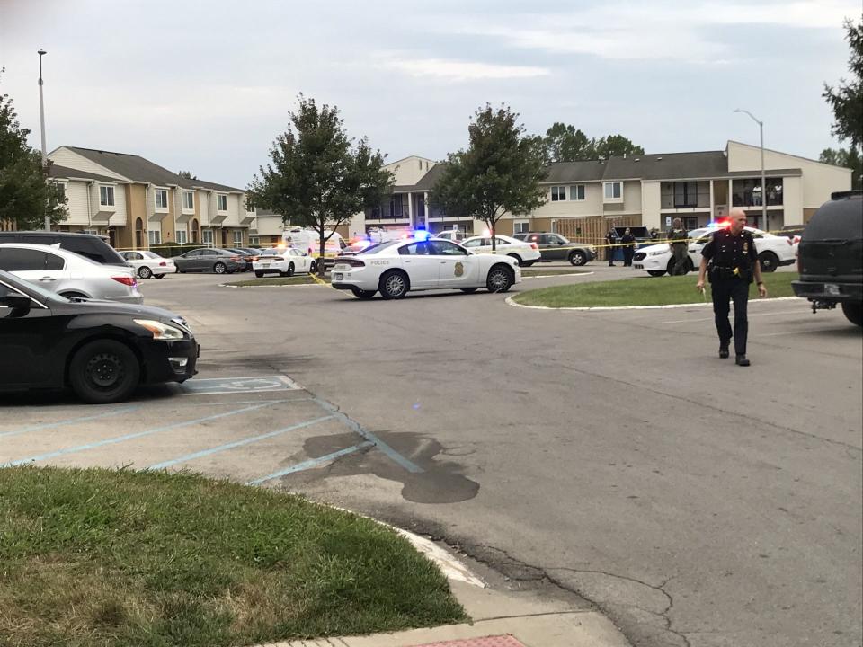 One man was killed in a shooting in the 101000 block of John Jay Drive on Indianapolis' east side on Sept. 11, 2023.
