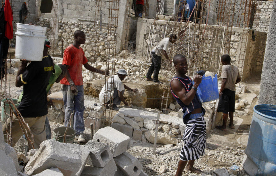 Rebuilding after&nbsp;the earthquake on&nbsp;Jan. 9, 2011.