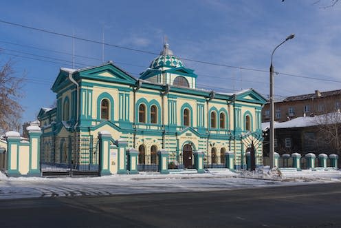 <span class="caption">Russia's oldest synagogue in Irkutsk: around 20,000 Russian Jews have left the country since the war with Ukraine started.</span> <span class="attribution"><a class="link " href="https://www.shutterstock.com/image-photo/irkutsk-russia-february-23-2021-oldest-2038224560" rel="nofollow noopener" target="_blank" data-ylk="slk:Shutterstock;elm:context_link;itc:0;sec:content-canvas">Shutterstock</a></span>