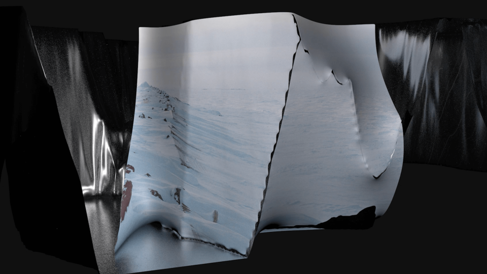 A CGI rendering of arctic terrain