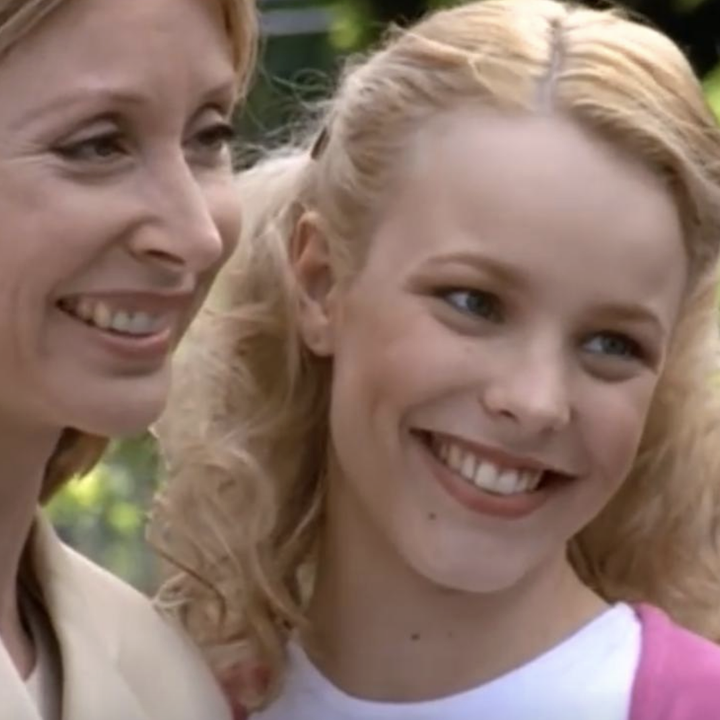 Rachel McAdams in her early 20s with super blonde hair
