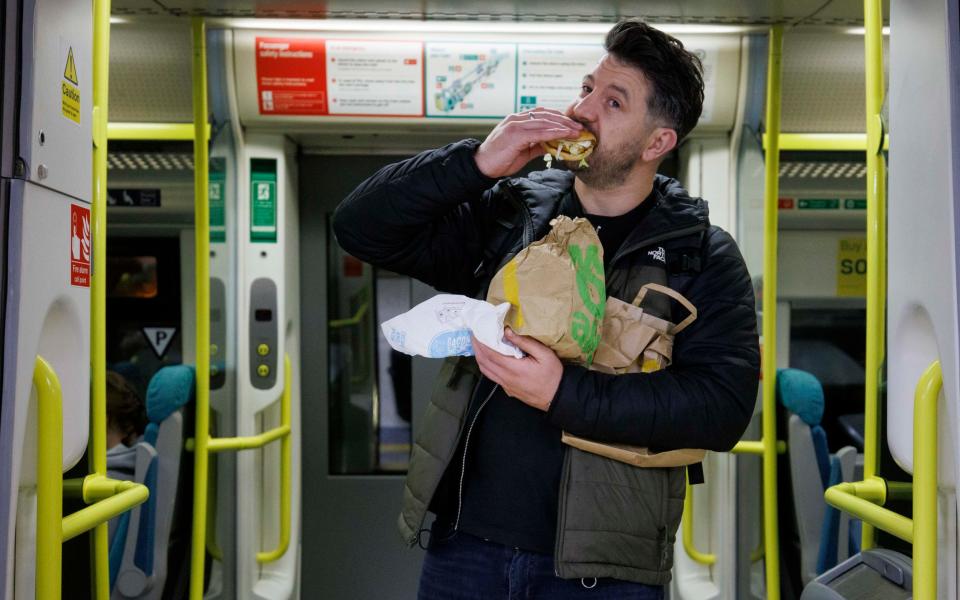 Gareth with his McDonald's order