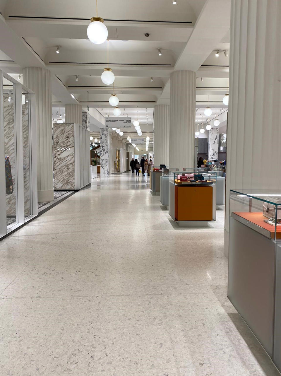 A quiet shop floor in Selfridges, London. Boris Johnson said that people should avoid "unnecessary contact".