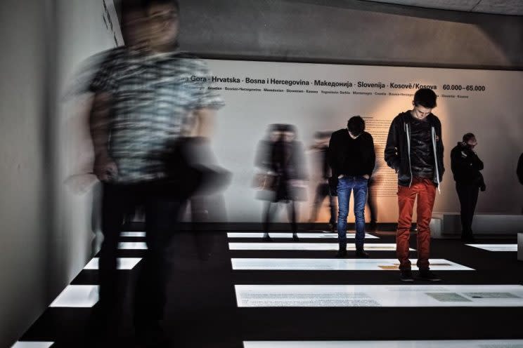 The Room of Names at the Holocaust Memorial in Berlin. Supplied photo from the Foundation Memorial to the Murdered Jews of Europe