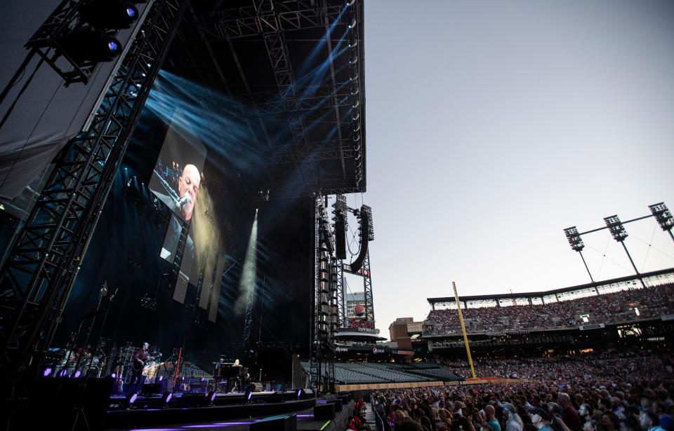 Billy Joel performs at Comerica Park in Detroit on Saturday, July 9, 2022.