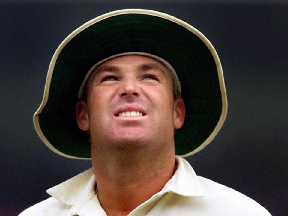 Australia’s Shane Warne during a Test match against England in 2001 (PA)