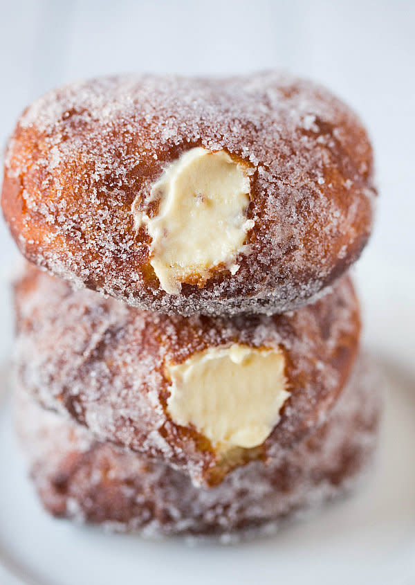 <strong>Get the <a href="http://www.browneyedbaker.com/2013/03/06/vanilla-cream-filled-doughnuts/" target="_blank">Vanilla Cream-Filled Doughnuts recipe</a> from Brown Eyed Baker</strong>