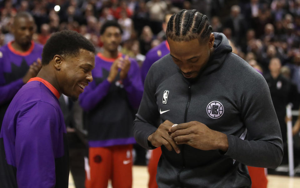 Could a reunion be in store for Kawhi Leonard and the Toronto Raptors. (Steve Russell/Toronto Star via Getty Images)