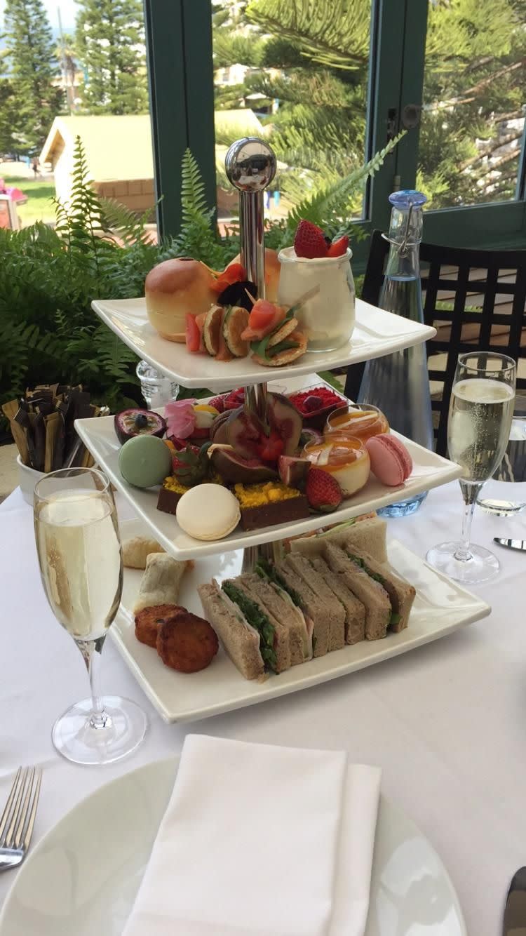 Treat yo'self to a swish high tea. Source: Be