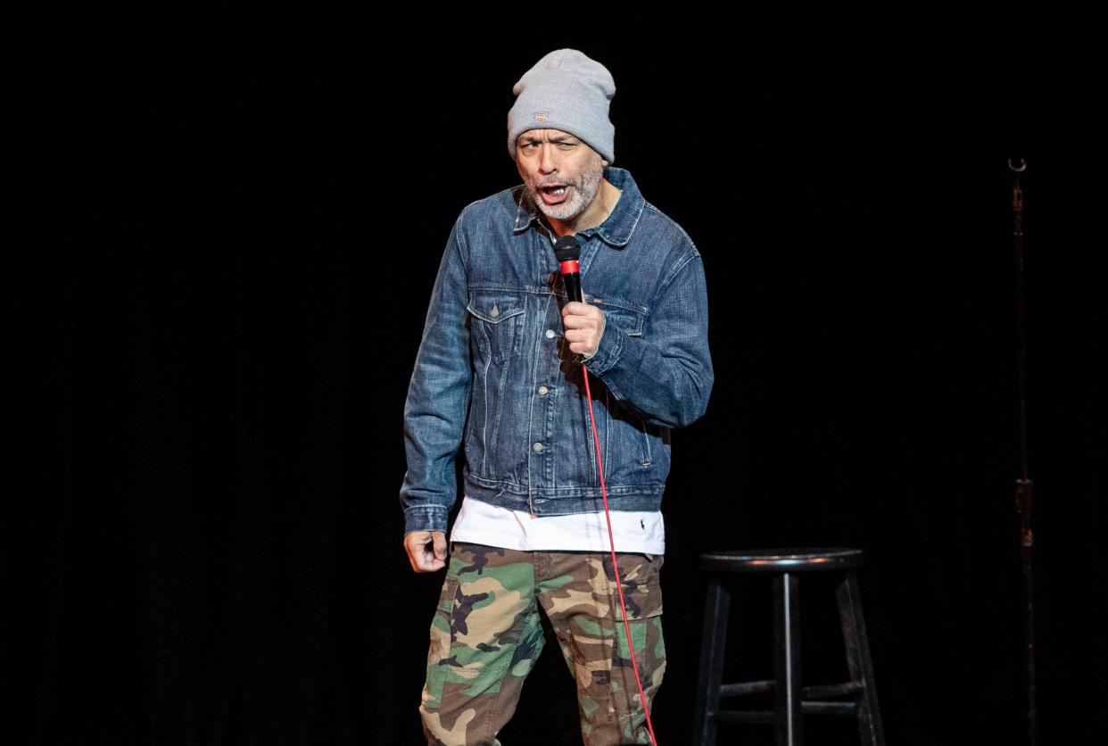 FILE - Jo Koy performs his Funny Is Funny tour on Friday, April 29, 2022, the Coronado Performing Arts Center in Rockford, IL. Koy will appear in Augusta on Nov. 24.