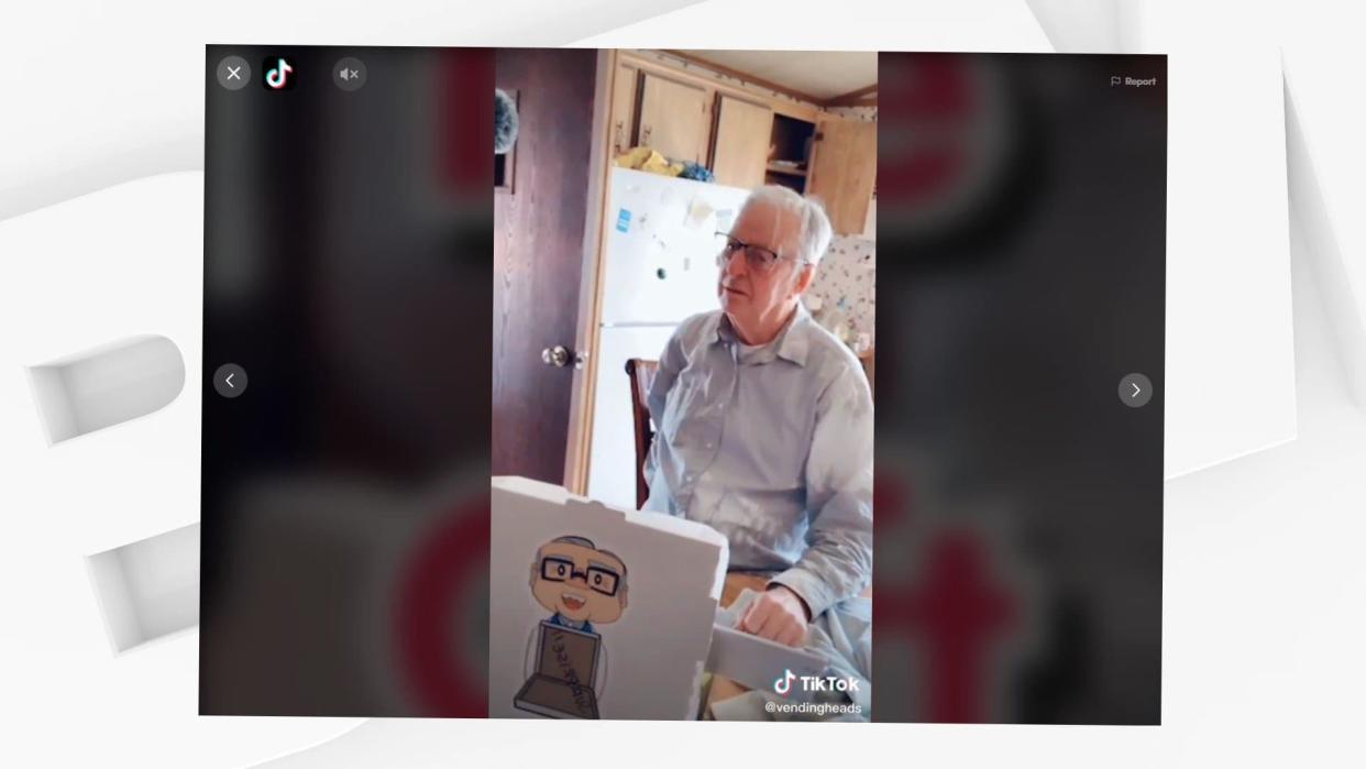 Derlin Newey, un livreur de pizzas âgé de 89 ans, a reçu en septembre un chèque de 12.000 dollars après une mobilisation sur TikTok. - Carlos Valdez / Vendingheads / Tiktok