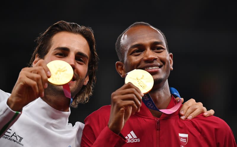 Athletics - Men's High Jump - Medal Ceremony