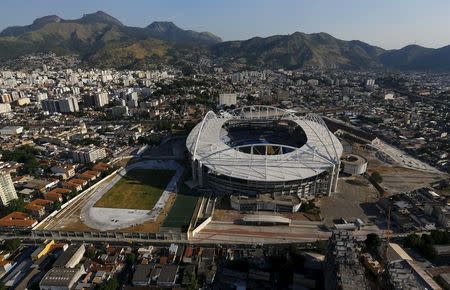 An aerial view shows Rio Olympic Stadium in Rio de Janeiro, Brazil, April 25, 2016 REUTERS/Ricardo Moraes