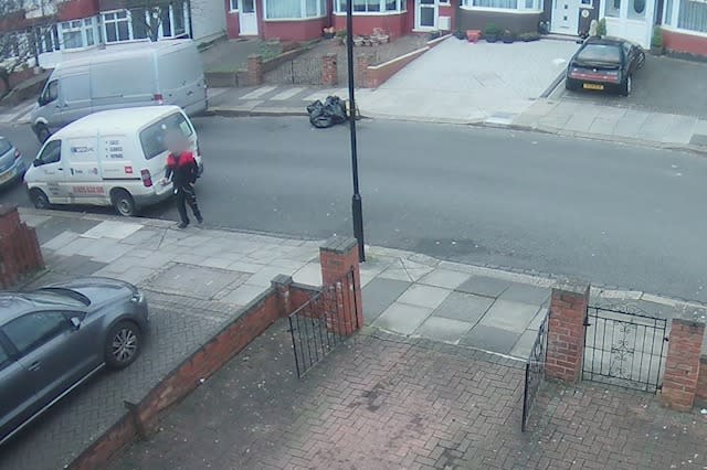 Delivery driver caught on camera