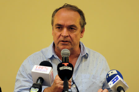 Amerigo Incalcaterra, member of the Interdisciplinary Group of Independent Experts (GIEI) speaks to journalists during an interview in Managua, Nicaragua December 19, 2018. REUTERS/Oswaldo Rivas