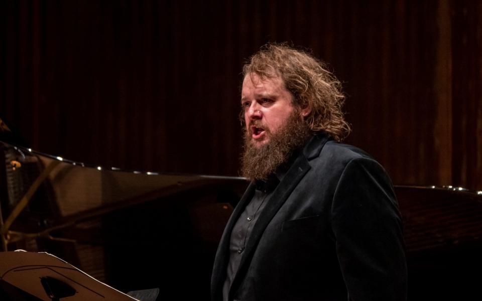 Allan Clayton performing in Britten's five Canticles in Snape Maltings - Beki Smith