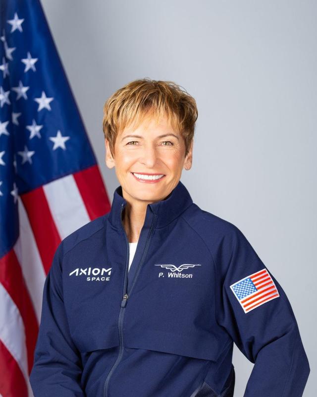 Peggy Whitson is Axiom Space’s director of human spaceflight and will be the first female commander of a private mission to the International Space Station.