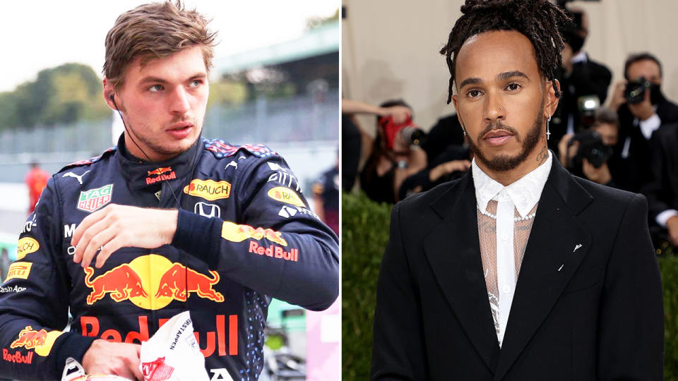 Seen here, Max Verstappen and F1 title rival Lewis Hamilton.