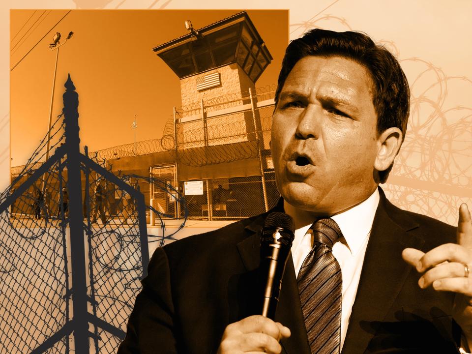 Ron DeSantis served as a US Navy lawyer at the Guantanamo Bay detention facility in Cuba (Getty/iStock)