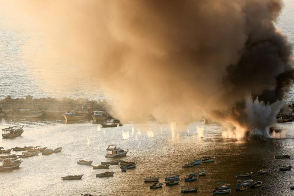 Smoke from an air strike.