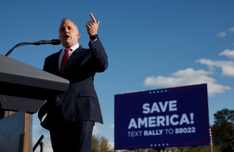 FILE PHOTO: Former U.S. President Trump holds rally in Florence, South Carolina