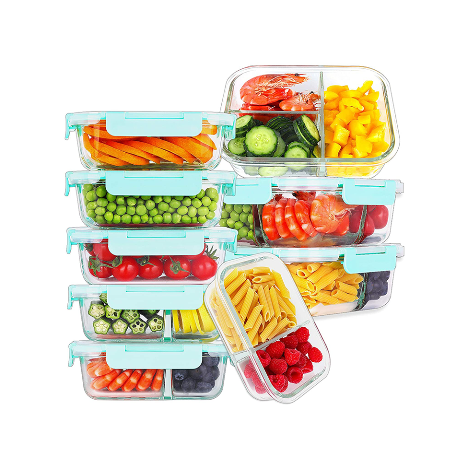 Bayco 9-Pack Glass Meal-Prep Containers