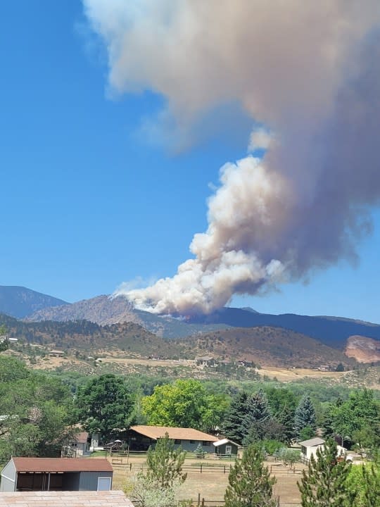 FOX31 viewer Margaret shared photos of the fire west of Loveland.