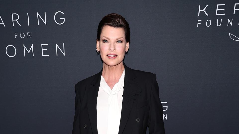 new york, new york september 12 linda evangelista attends the kering foundation second annual caring for women dinner at the pool on september 12, 2023 in new york city photo by paul morigigetty images for kering