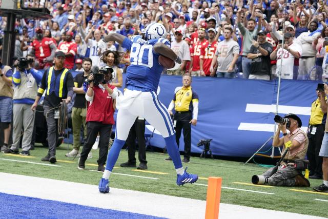 WATCH: Colts' Jelani Woods catches first NFL TD vs. Chiefs