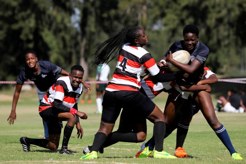 In Zimbabwe, female rugby team seeks to keep girls off the streets