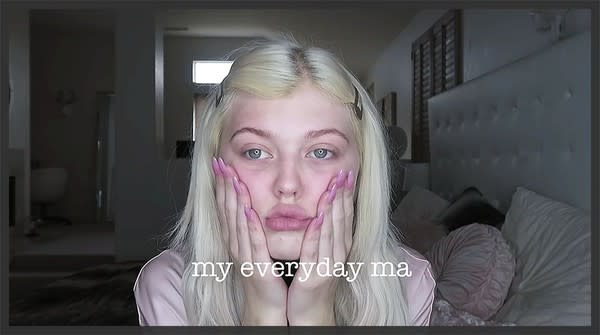  Loren Gray常以素顏樣貌入鏡。（圖／翻攝自YouTube Loren Gray）