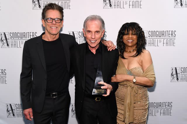 <p>L. Busacca/Getty</p> Kevin Bacon, Dean Pitchford and Deniece Williams in New York City on June 13, 2024