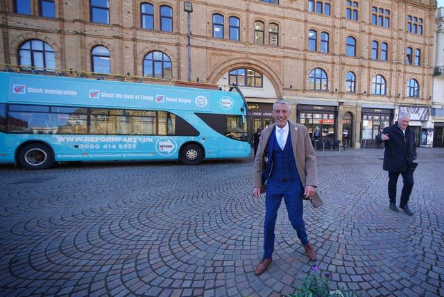 Mark Butcher, left, and Lee Anderson in St John’s Square, Blackpool 