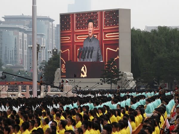 Chinese President Xi Jinping during the 100th founding anniversary of the Communist Party of China. (Credit: Reuters)