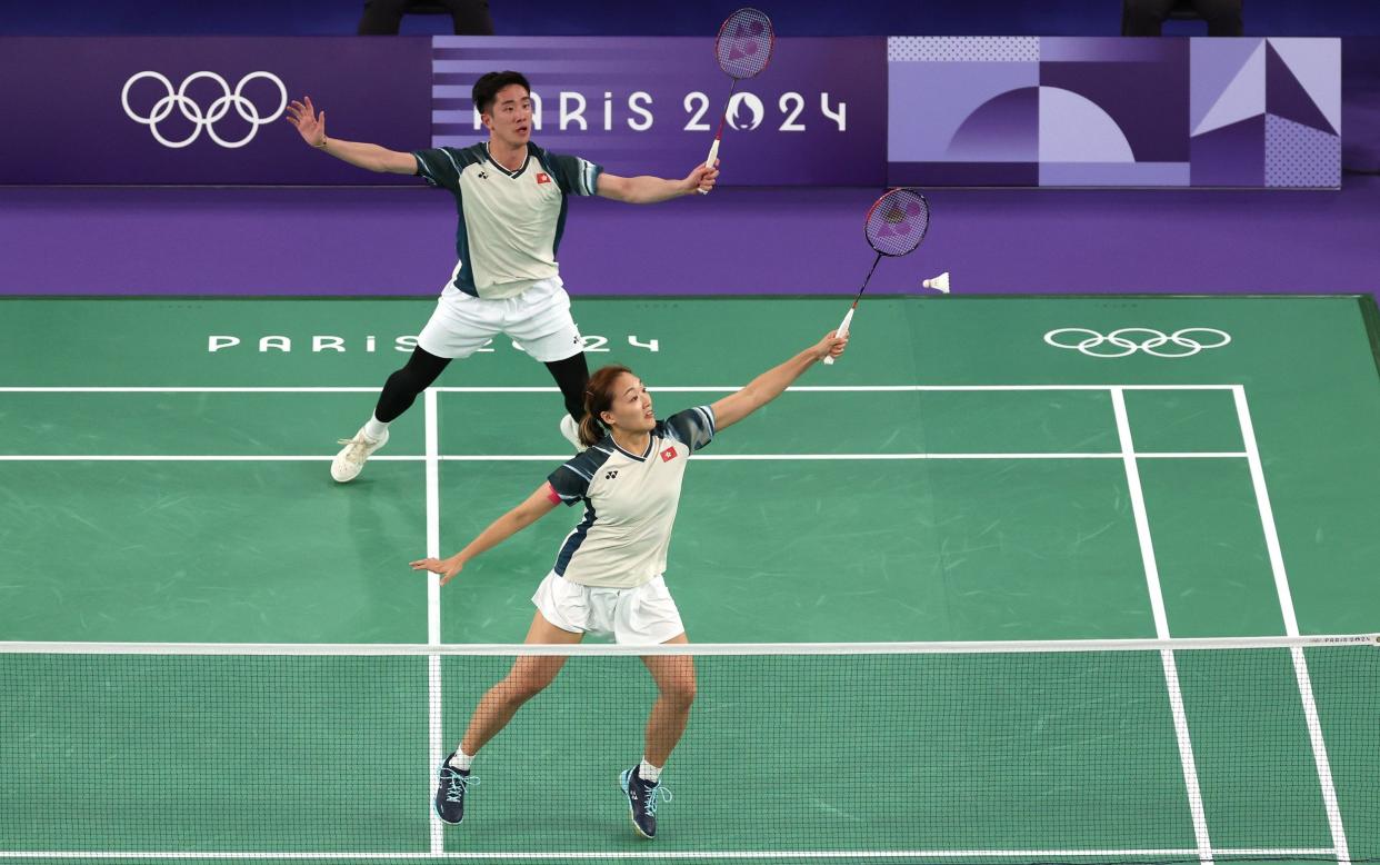 Two of Hong Kong's top badminton players, Ying Suet Tse and Chun Man Tang, competing at the Paris 2024 Olympic Games