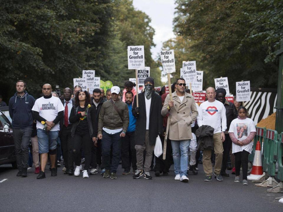 A silent march for the victims in London earlier this year (PA)