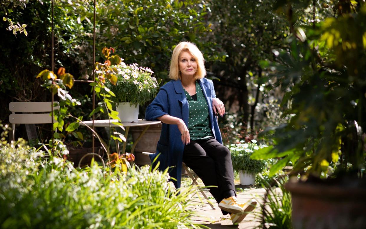 Joanna Lumley in her garden in London - Geoff Pugh