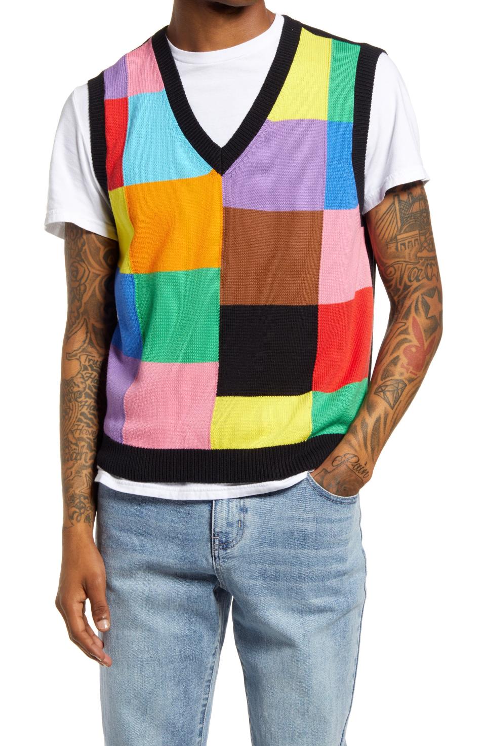 Colorblock Pride Sweater Vest