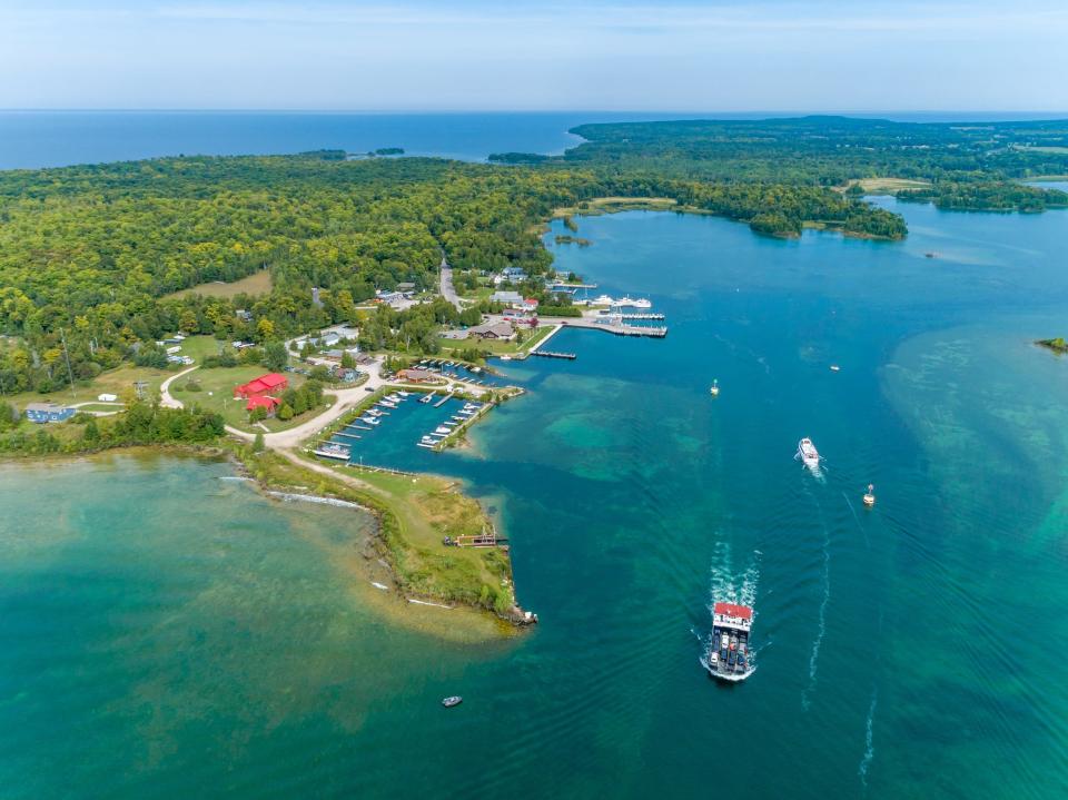 Washington Island is about five miles off the tip of the Door County peninsula.