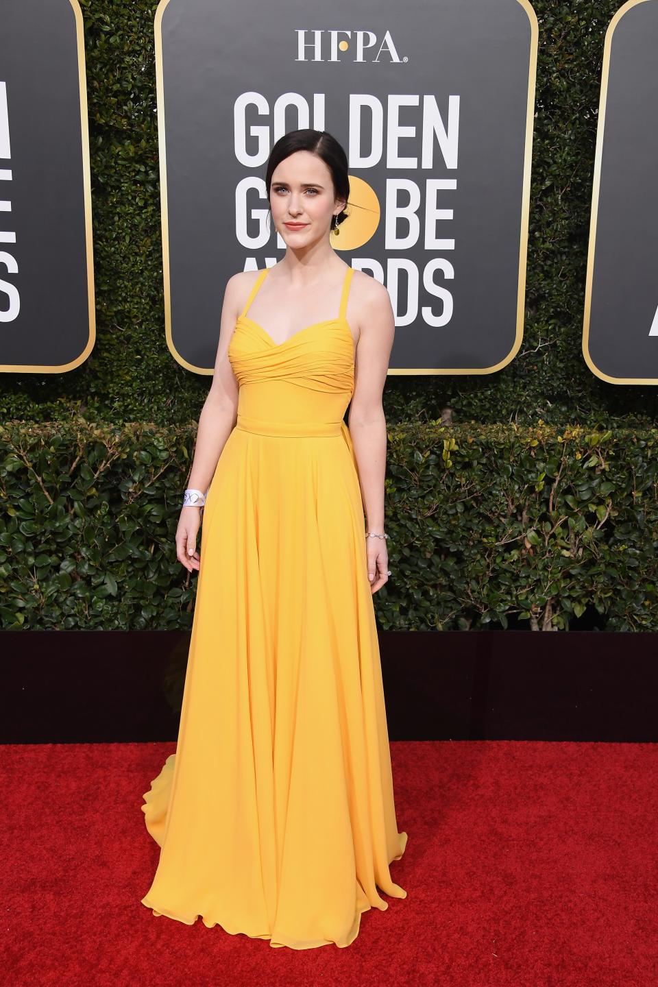 <h1 class="title">Rachel Brosnahan in custom Prada with Irene Neuwirth jewelry</h1><cite class="credit">Photo: Getty Images</cite>